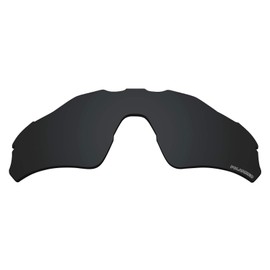 Alphax Stealth Black Optimized Polarized Engraved Replacement Lenses for Oakley Radar EV Path OO9208