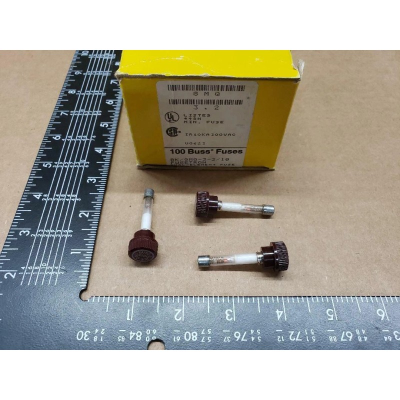 Bussmann (3 pcs) GMQ-3-2/10 Bussmann, 3.2A 300vac, Time Delay, Glass