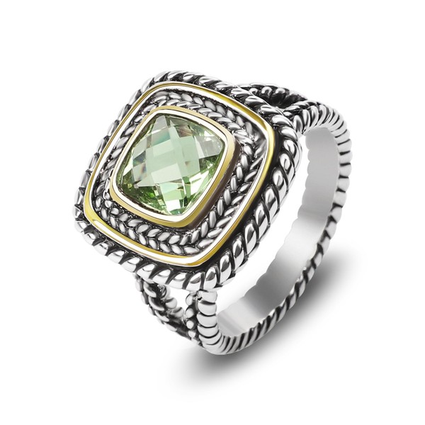 YYSuniee Designer Inspired Two Tone Statement Rings for Women 18K