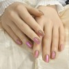 Pure Handmade Nails Press on Nail Reusable Fake Nails Purple-red