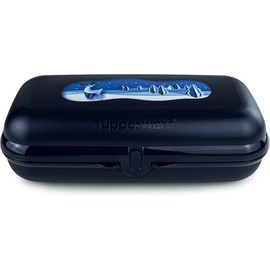 Tupperware To Go Maxi-Twin Maxi Twin Lunch Box Container Child Nursery School Blue Dark Blue