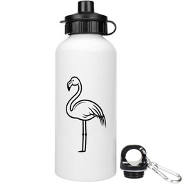 Azeeda 600ml 'Cartoon Flamingo' Reusable Water/Drinks Bottle (WT00081348)