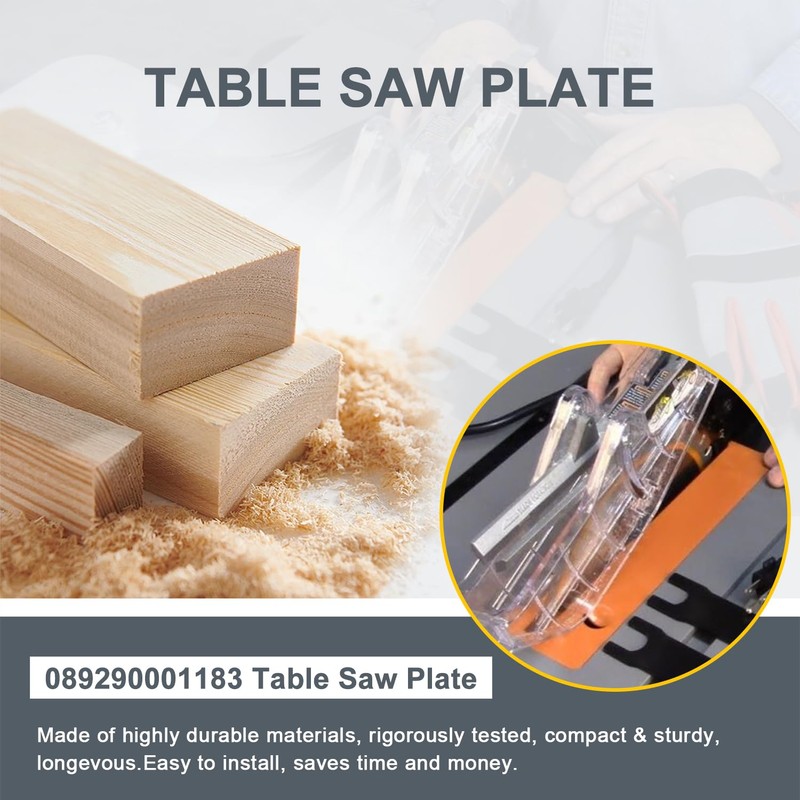 Thaekuns 089290001183 Table Saw Dado Throat Plate for Ridgid R4513