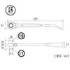 TOP (TOP) Ratchet Wrench for ALC, 17x19 mm, with Bar,