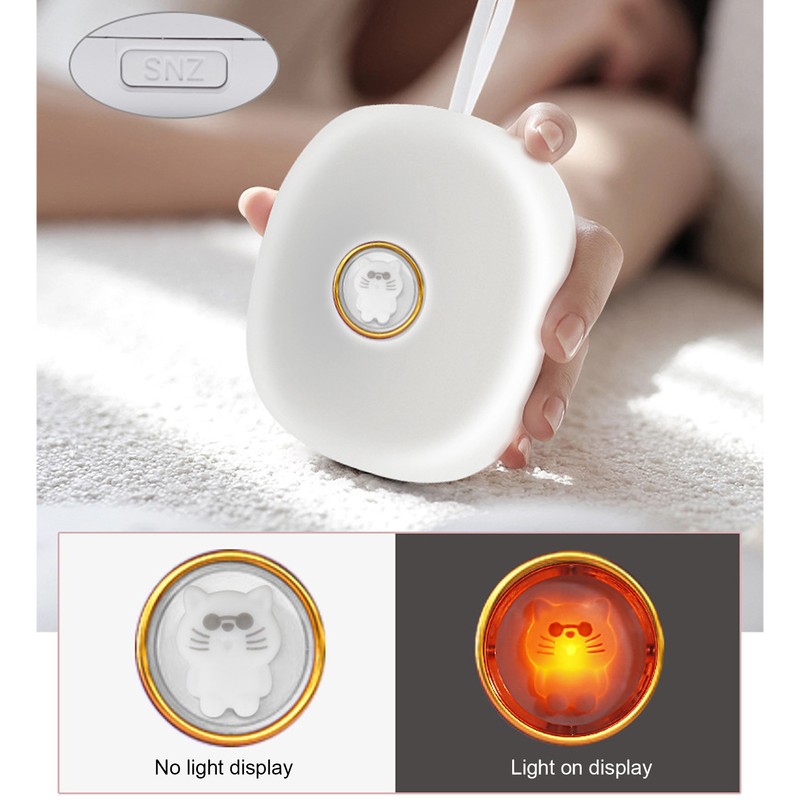 Digital Alarm Clock Portable LED Rechargeable 1200MAH Kid Lock Three