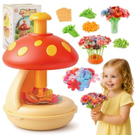 SZBZ Fabric Flower Bouquets Toys, DIY Craft Kits Toys for Kids - Flowers Market Toy, Build Your Flower Bouquet, Arts & Crafts for 4+ Year Toddler Girl, Educational Activity Preschool Birthday Gifts