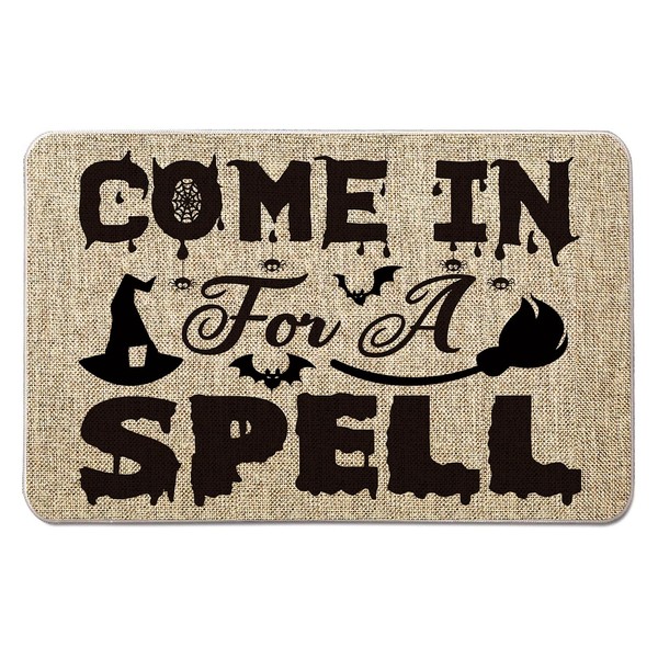 GAGEC Halloween Door Mat Witch Rug Outdoor Doormat Halloween Rugs