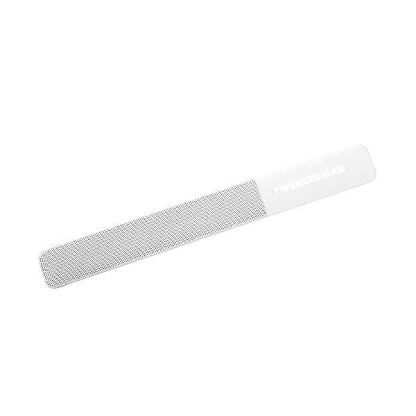 TWEEZERMAN Glass Nail File and Polishing File, Sanded and Washable on Both Sides, White