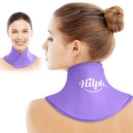 Hilph Neck Ice Pack for Injuries, Reusable Neck Ice Pack Wrap Cervical Ice Pack Cold Compress Therapy for Sports Injuries, Swelling, Office Neck Pressure, Cervical Surgery-Purple