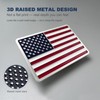 American Flag Metal Fridge Magnet, Square 3D Zinc Alloy Refrigerator