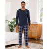 Jahetuul Men's Pyjamas Sets Cotton Long Sleeve Pjs for Men