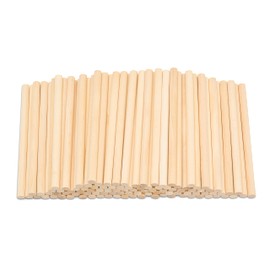 Dowel Rods Wood Sticks Wooden Dowel Rods - 3/8 x 6 Inch Unfinished Hardwood Sticks - for Crafts and DIYers - 100 Pieces by Woodpeckers