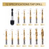 HIDOTOL Titanium Combination Drill and Tap Bits Set with Quick