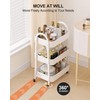 EAGMAK 3 Tier Rolling Cart Under Desk, Metal Storage Cart