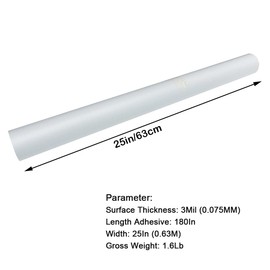 INTBUYING 25x180 inch Matte Cold Laminating Film, 3mil Matte UV Luster Vinyl Cold Laminating Film, 1 Inch Core Clear Cold Lamination Cold Roll Laminate