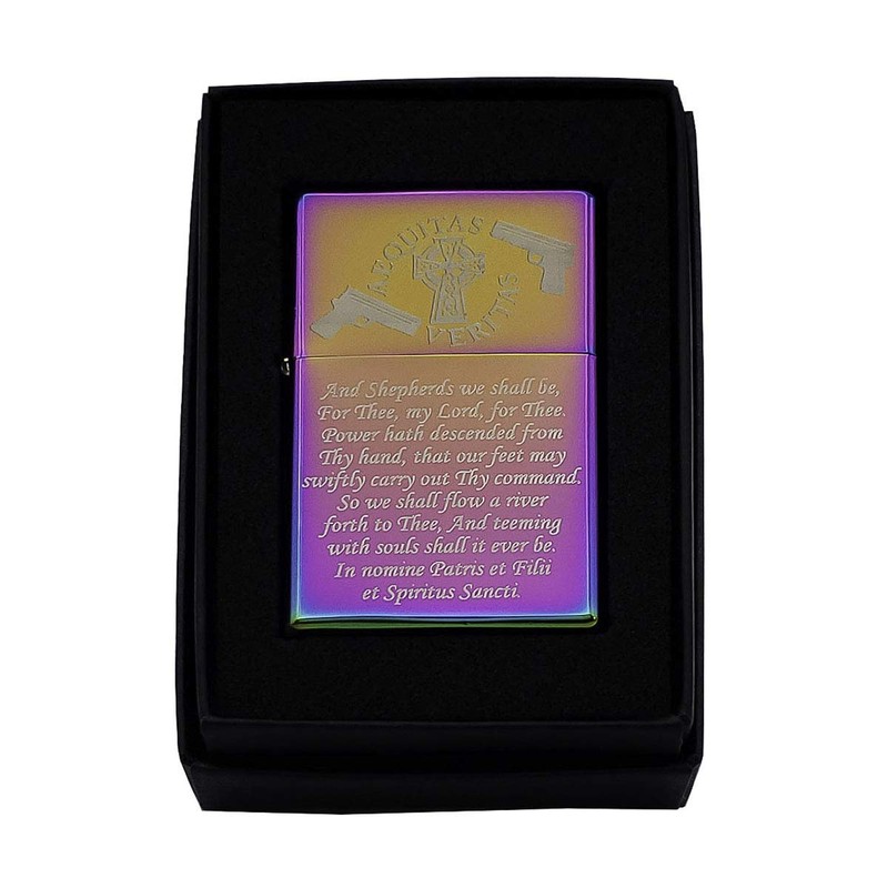 GIFTS INFINITY Boondock Saints Prayer Windproof Refillable Oil Lighter with