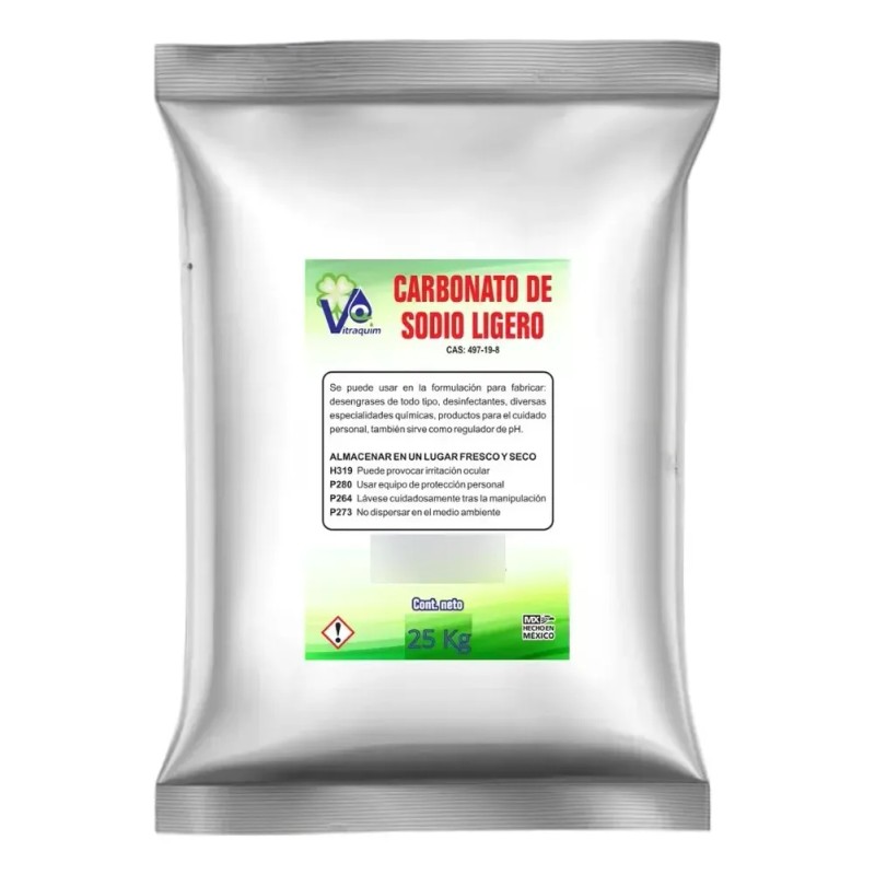 Carbonato De Sodio Ligero 25 Kilos Vitraquim