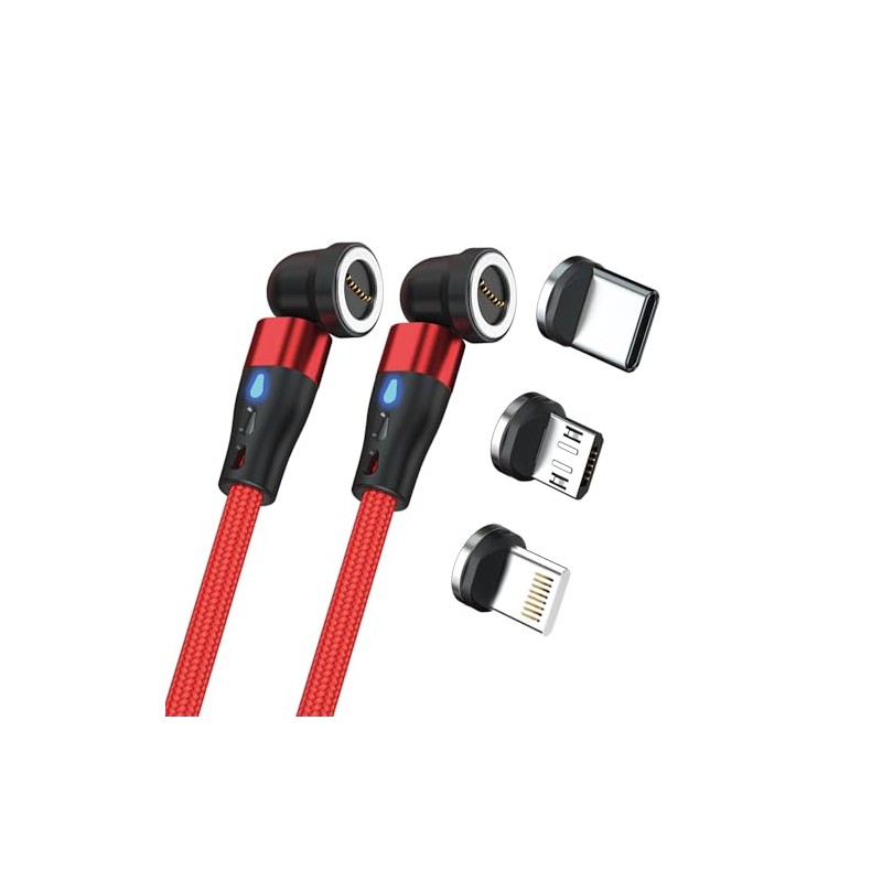 Realpower Magentic Cable 1 m 2 x Magnetic Red with