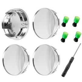 Set of 4 Hub Caps for Mercedes, Hub Caps 75 mm Wheel Hub Caps Wheel Hub Caps Wheel Hub Caps Wheel Hub Caps Wheel Hub Caps with Valve and Screwdriver (Sliver)