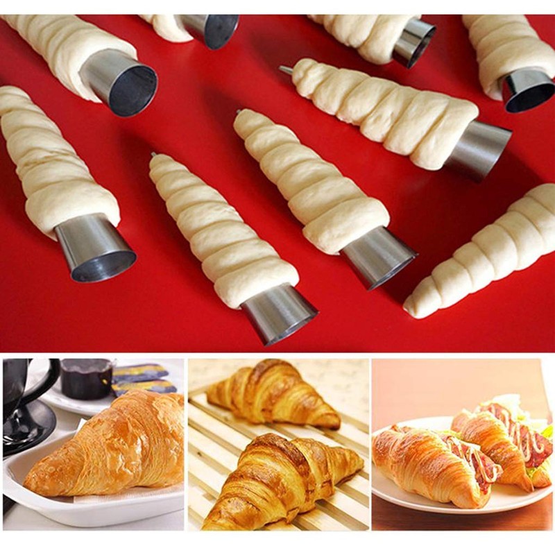 Joyeee 30 Pack Non-stick Cream Horn Molds Large, 5" Big