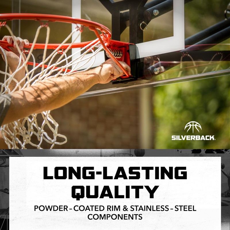 Silverback Standard Breakaway Rim with Nylon Net Compatible with Silverback
