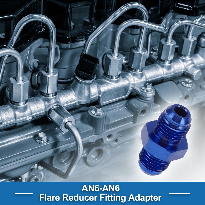A ABSOPRO Male Flare Reducer Hose Fitting Adapter AN6-AN6 Fuel