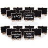 Herda 18 PCS Mini Chalkboard Signs with Easel Stand, Wooden