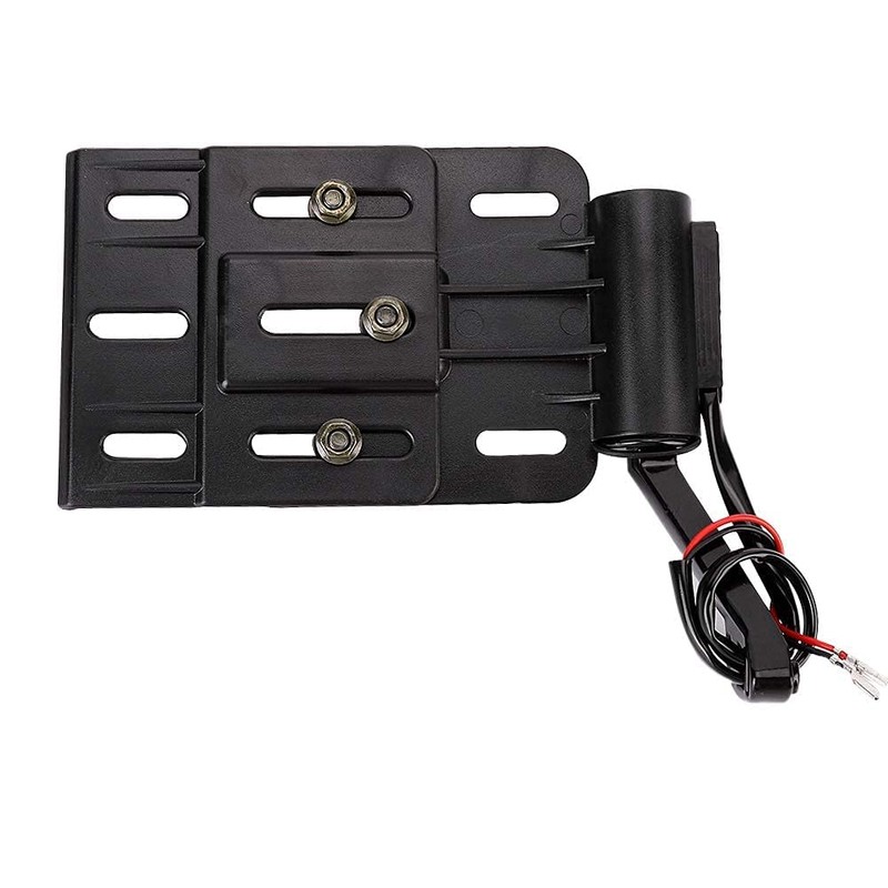 Aramox Motorcycle License Plate Frame,Aluminum Alloy Black Side-Mount License Plate