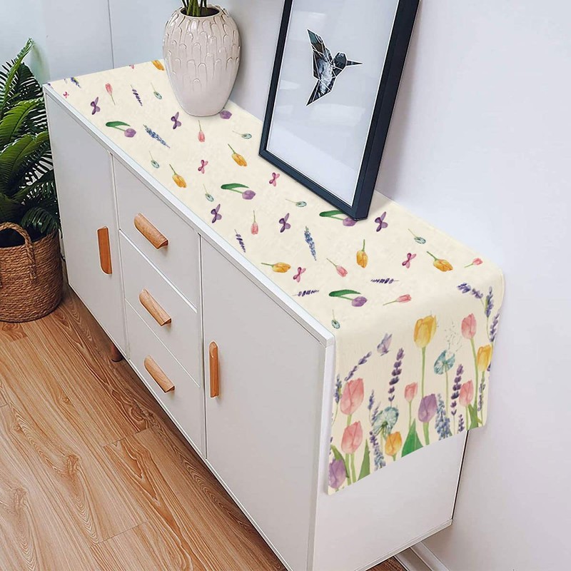 Modern Table Runner Spring Modern Table Runner Linen Table Runner