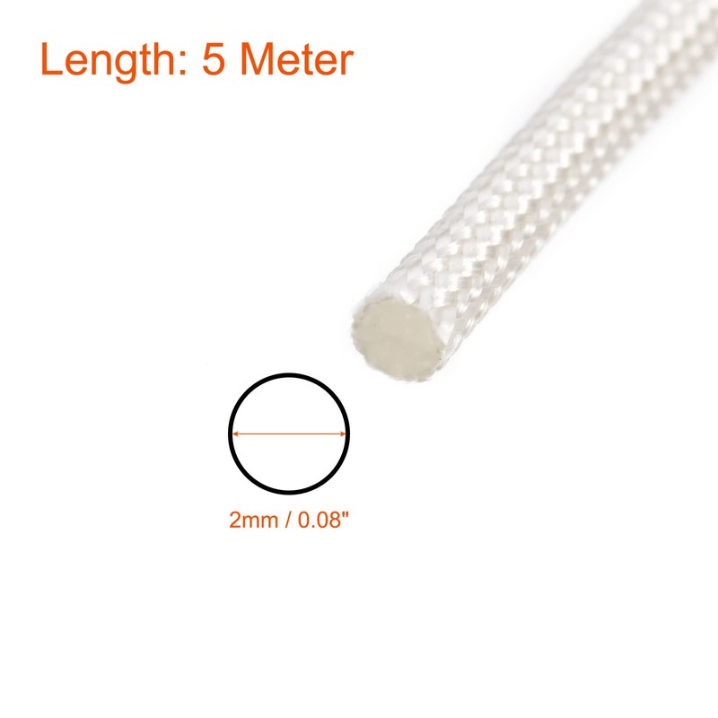 Rebower Fiberglass Sleeving Insulated Cable Protection Tube for High Temperature