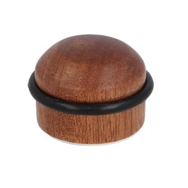 Gedotec Wooden Door Stopper with Damping Rubber - Sapelli | Herbert | 1 Piece Premium Door Stopper Made of Solid Wood | Door Stopper Floor for Gluing + Screws | Door Stopper Small for Room Doors |