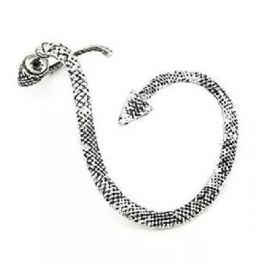 TechMel Pendiente Arete Forma Serpiente Original Y Elegante Plateado