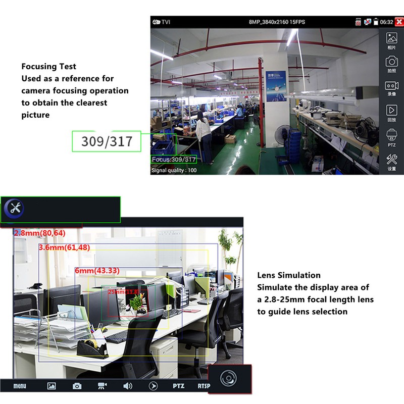 5 in 1 IP Camera Tester Analog HD Video Monitor