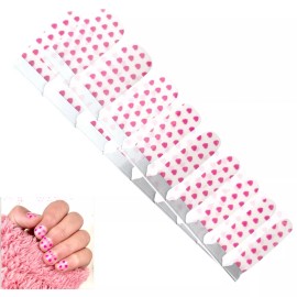 Jaysea Kids Nails Color Pink Valentine Hearts Street Nail Art Polish Strips B4G1