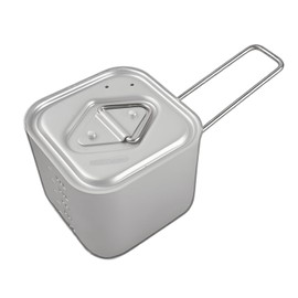 MiliCamp Mestin Pot (with Handle) Camping Pot, 10.1 fl oz (300 ml), Steam Cooking, Also Fits "Combat Rice Type 2"