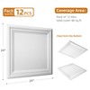WOWSTAR 12-Pack 24"x24" Drop Ceiling Tiles, Waterproof Glue up Ceiling