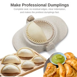Empanada Maker Press, 3size Professional Dumpling Maker Mold kit with Dough Cutter and Filling Spoon, Fast to Make Empanadas Pierogi Ravioli calzone Turnover pastelitos, 4"+3"+2.6" (Classic White)…