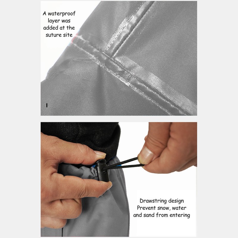 One Pair Snow Leg Gaiters Waterproof Unisex 600D Ripstop Oxford