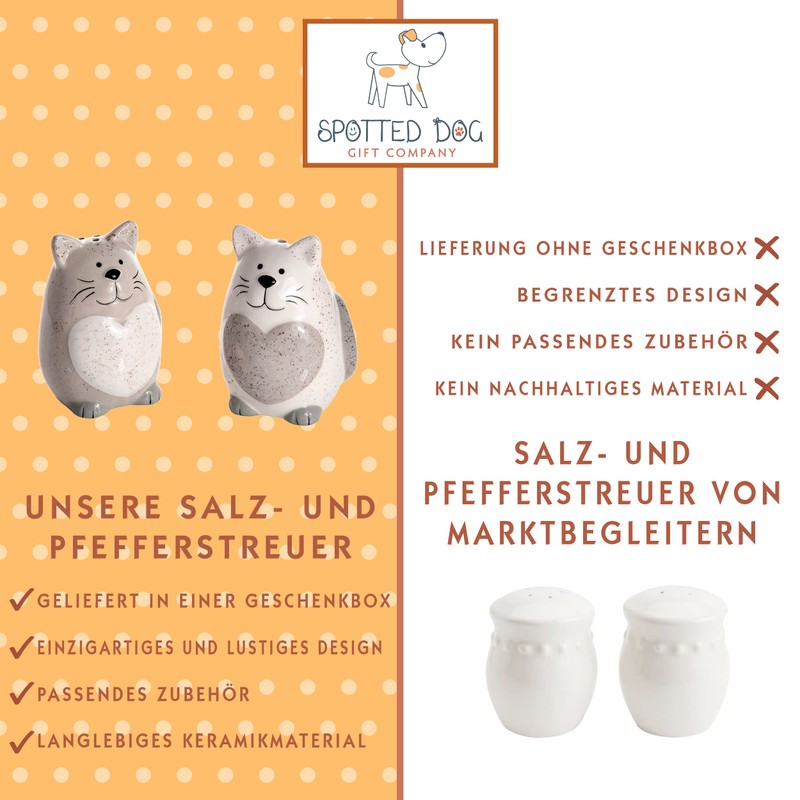 SPOTTED DOG GIFT COMPANY - Ceramic Cat Salt and Pepper
