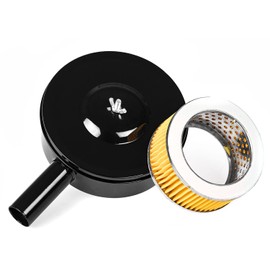 1" NPT Air Compressor Intake Filter Silencer Metal Housing and Element (2-Pack)