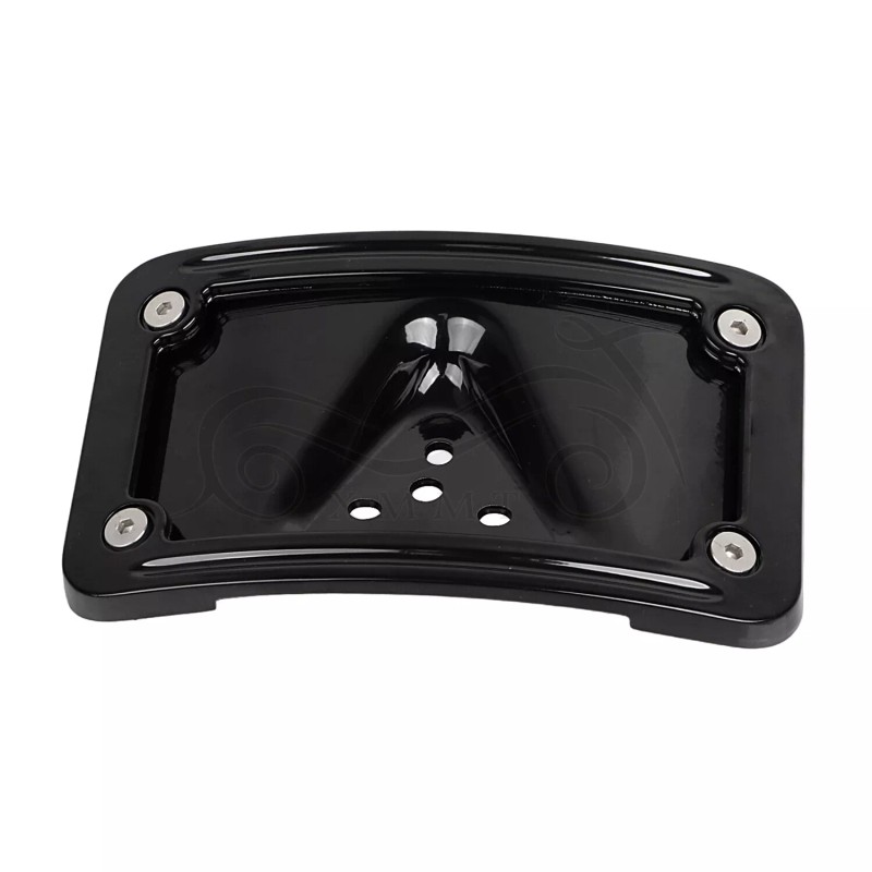Unbranded Curved Laydown License Plate Mount Bracket w/ Frame For