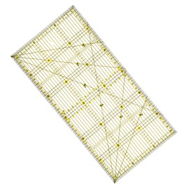 jojofuny Quilter's Ruler Non Slip Design with Double Color Grid Lines for Precise Cutting Compatible with Rotary Cutters and Straight Blades for Quilting