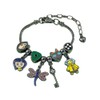 Pulsera Negra Muñeca Coraline Libelula Gato Llave Boton