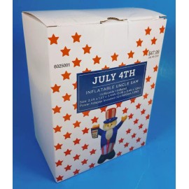 Brother Sister Design Studio 4' Patriotic LED Inflatable American Happy 4th of July Flag Uncle Sam Decoration