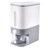 Rubtlamp 22.5-25 Lbs Gray Rice Dispenser, Rice Container with Lid,