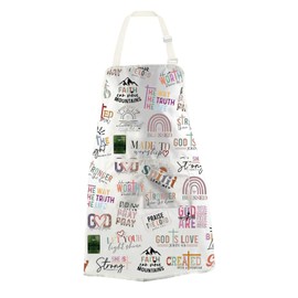 Bible Verse Inspired Kitchen Apron Gift Jesus Gift God Gift Faith Inscription Christian Gift (Faith Apron EU)