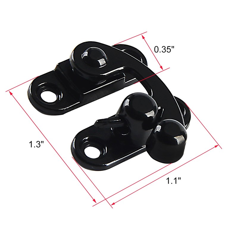 Begino 2Pack Antique Hook Hasp Latch Right Latch Hook Hasp