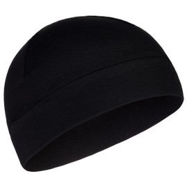Enter the Complex® Cycling Hat Under Helmet, Men and Women, Cotton, Sleeping Cap, Running Hat, Thin Skull Cap, Headpiece, black