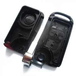INION Replacement Key Shell with 2 Buttons Car Key Folding Key with Blank Type HU44 Remote Control