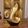 Octdays Sailboat Statue Home Decor, White and Gold Boat Sculpture